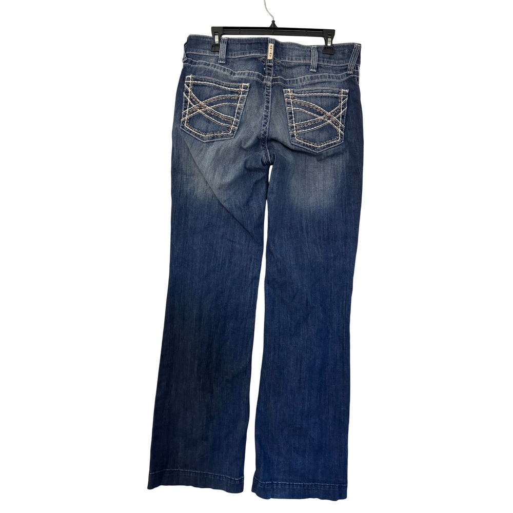 Ariat REAL Denim Mid Rise Trouser Jeans Medium Wash Wide Leg 32XL